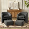 Giles Morden Upholstered Armchair with Removable Legs Storage Ottaman Set of 2|ART OF LIVING DESIGNS - 2 of 4