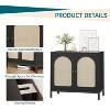 Coucheta Rattan Sideboard Cabinets - with Woven Doors & Adjustable Shelves for Dining Room, Living Room, Entryway, Available in Colors - 4 of 4