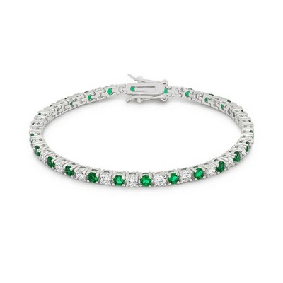 ShineHigh Women's Tennis Bracelets 7" to 8" Adjustable, Rhodium or Gold Plated, CZ Stone Accents, Elegant Statement Jewelry for Every Occasion
