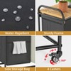 Acoinel 100L/120L Bamboo Freestanding Laundry Hamper With Wheels, Storage Shelf and 2 Sliding Bag - 2 of 4