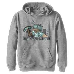 Boy's Minecraft Diamond Miner Pull Over Hoodie - 1 of 4