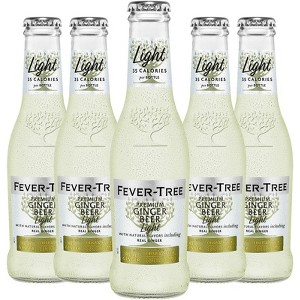 Fever Tree Light Ginger Beer - Premium Quality Mixer - Refreshing Beverage for Cocktails & Mocktails 200ml Bottles - 1 of 4