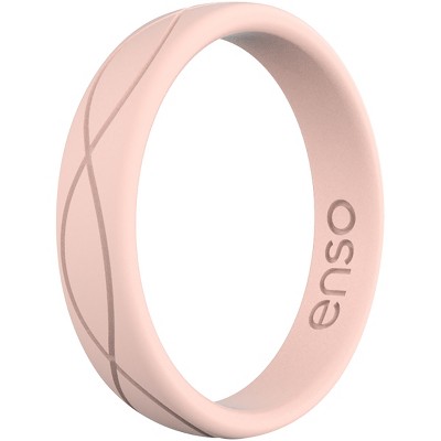 Qalo Standard Women's Modern Silicone Ring Size 05 - Black