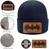 Beanie for Kids and Adults Winter Hat – Beanie with Batman Leather Patch Licensed (One Size) - 3 of 4