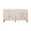 Wood sideboard buffet cabinet,Entrance Way Carved Storage Cabinet  With 4 Doors,Decorative Storage Cabinet-Maison Boucle - 4 of 4