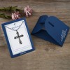 Anna-Kaci Black & Silver Gunmetal Crystal Cross Necklace with Religious Message Card & Envelope Jewelry Gift - 4 of 4