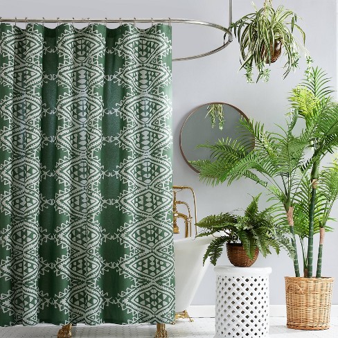 Aisha Shower Curtain Green - Jungalow By Justina Blakeney : Target