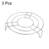 Unique Bargains Stainless Steel Round Cooking Racks for Roasting Baking 3 Pcs - 3 of 4