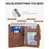 BEAFUP Small Wallet for Women,PU Leather RFID Blocking Card Holder Bifold Compact Wallets With Zipper Coin Pocket - 4 of 4