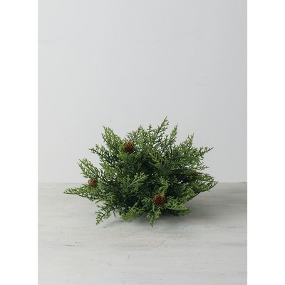 Sullivans Artificial Cedar 1/2 Orb 7"H Green