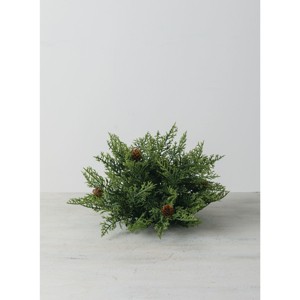 Sullivans Artificial Cedar 1/2 Orb 7"H Green - 1 of 2