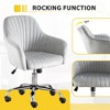 CAVINAS 15"-19"Swivel Rolling Chair with Adjustable Seat Height,Luxury Velvet Accent Armchair,Chic Leisure Chair for Office,Living Room&Study - 2 of 4
