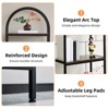 Arched Bookshelf, Freestanding Open Bookcase with Metal Frame, Industrial Corner Display Storage Shelf for Bedroom Living Room Office - 4 of 4