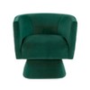 Sapphtopaz 1pc Accent Chair Velvet Swivel Chair Lounge Chair Solid Wood Diamond Pattern Stitched Back Living Room Chair for Living Room - 4 of 4