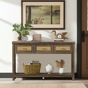 Resenkos Console Desk Table, Console Table, Entryway Table, Side Table, Display Table,51.2" Industrial 2-Tier Narrow Sofa Table Entryway Table with 3 - 1 of 4