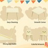 TopComfy Kids Table Sets Kids Table and Chair Set with 2 Bunny Chairs Wooden Activity Table Toddlers Learn for Playroom, Yellow, 23.62"*23.62"*17.32" - 3 of 4