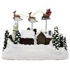 Kurt Adler 12" Battery Operated Musical LED Village with Santa and Deer - image 3 of 4