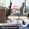 Ergonomic High Back Office Chair, Adjustable Flip-up Armrests Desk Chair with Lumbar Support and Thick Headrest - 4 of 4