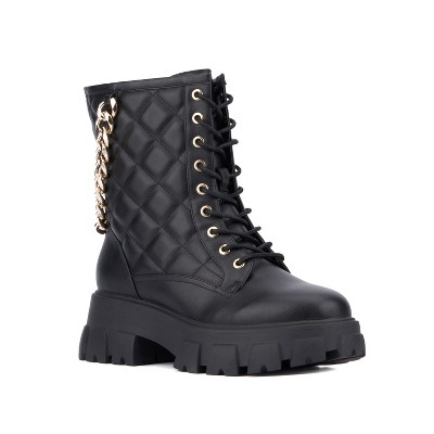 Fashion To Figure Wome's Jane Combat Boot - Wide Width