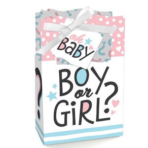Big Dot of Happiness Baby Gender Reveal - Team Boy or Girl Party Favor Boxes - Set of 12 - 1 of 4