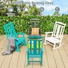 Costway Patio Rocking Chair All-Weather HDPE Rocker High Back Porch White\Grey\Turquoise - 3 of 4