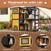 YOOCOZZ Large Cat Catio 4 Tiers Cat Enclosure for Outdoor, Attached to Window for Multiple Cats with Platforms and Resting Rooms-Brown - 4 of 4