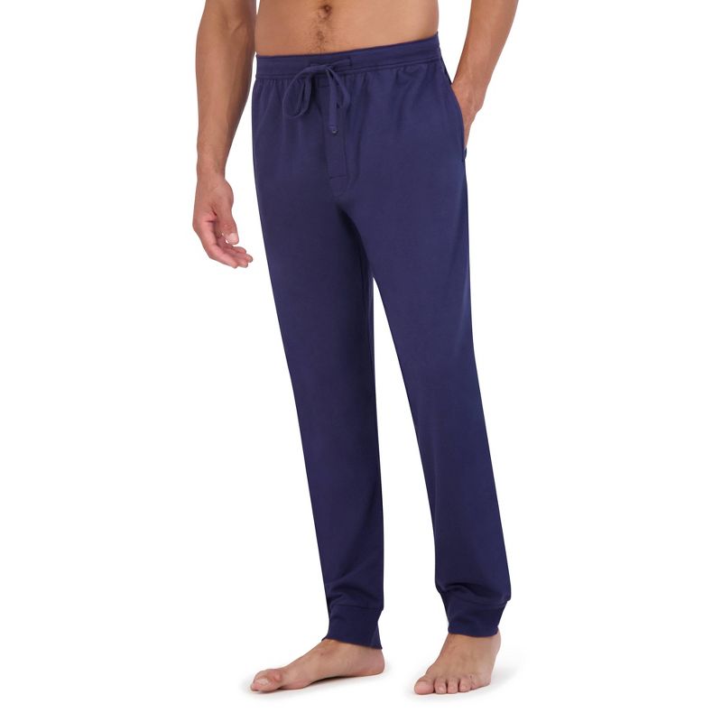 Hanes Originals Men's 2pc Super Soft French Terry Joggers + Long Sleeve Slub Crewneck Sleep Pajama Set, 6 of 8