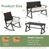 Tangkula Set of 4 Patio Rattan Wicker Rocking Chairs Loveseat Table Rocker Set Patio - 4 of 4