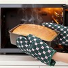 REGALWOVEN Soft Floral Oven Mitts, Heat-Resistant Cooking Gloves, Thick Cotton Lining, Gripping for Baking, Kitchen Mitts Set of 2 - 4 of 4