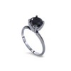 Pompeii3 3ct Black Diamond Solitaire Engagement Ring 14K Black Gold - 2 of 4