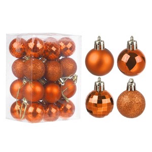 Unique Bargains Acrylic DIY Craft Party Christmas Tree Ornament Hanging Balls 1.57" 24 Pcs - 1 of 4