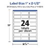 Avery Glossy White Rectangle Labels with Sure Feed, 1" x 2.5" - 4 of 4