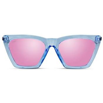 WMP Eyewear Cat Eye Shape Metal Frame Polarized Sunglasses