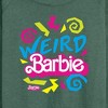 Women's - Barbie - Weird Barbie Lightweight French Terry Wide Neck Long Sleeve Shirt - 2 of 4
