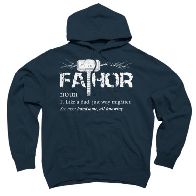 Adult Design By Humans Viking Mightier Hero Fa-Thor Dad By EijhaBuddha Pullover Hoodie