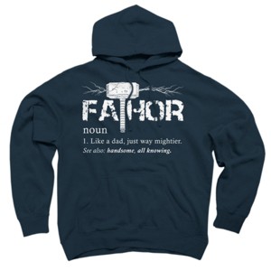 Adult Design By Humans Viking Mightier Hero Fa-Thor Dad By EijhaBuddha Pullover Hoodie - 1 of 2