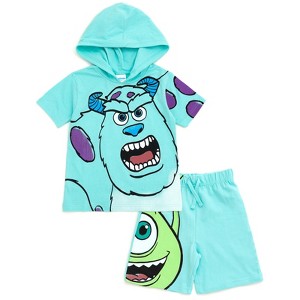 Disney Hooded T-Shirt and French Terry Shorts Outfit Set Little Kid to Big Kid Sizes (2T - 10-12) - 1 of 4