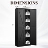 COWLOWN 2-Door Metal Storage Cabinet with Adjustable Shelves, Tall Steel Pantry Locker for Kitchen, Office, Living Room - 2 of 4