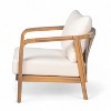Christopher Knight Home Ivana Patio Woven Rope Acacia Wood Club Chair with Deep Cushions - 4 of 4