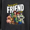 Women's - Disney - You've Got A Friend In Me Lightweight French Terry Wide Neck Long Sleeve Shirt - 2 of 4
