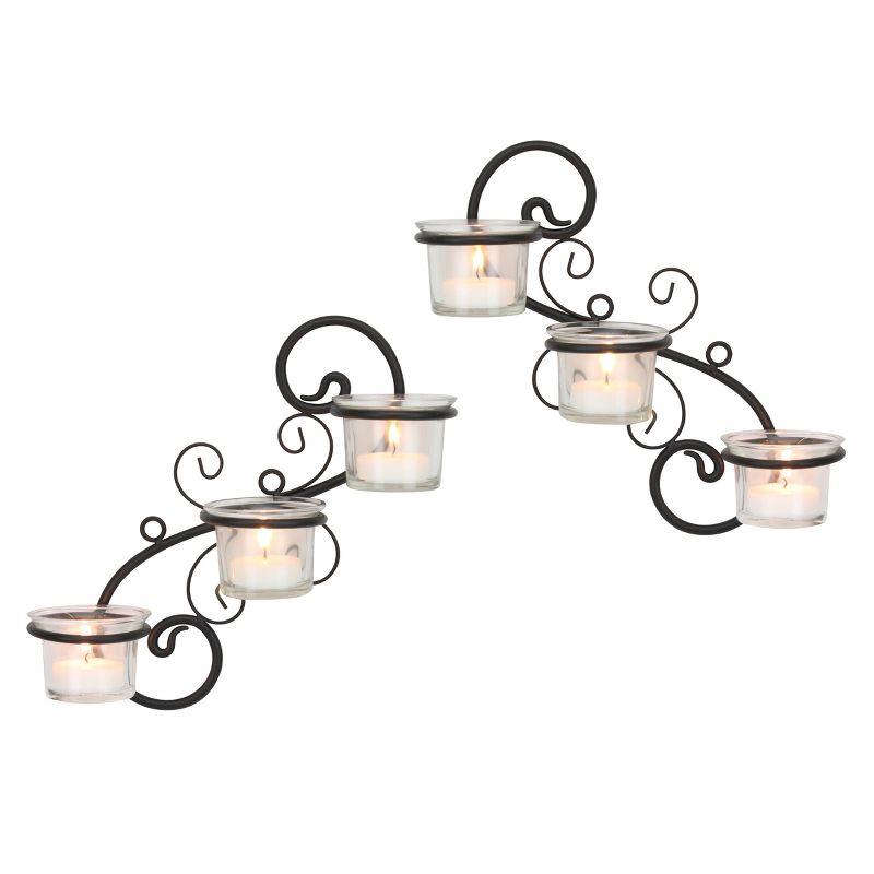Decorative Tea Light Candle Holder Wall Sconce Set - Stonebriar Collection, 1 of 8