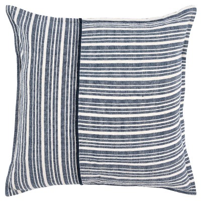 20"x20" Oversize Striped Poly Filled Square Throw Pillow - Rizzy Home