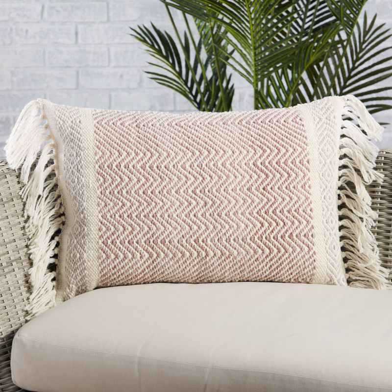 16"x24" Oversized Indoor & Outdoor Vibe by Iker Chevron Lumbar Throw Pillow Cover - Jaipur Living, 5 of 6