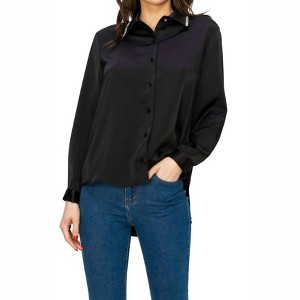 Women's Wileene Satin Diamond Trim Shirt - JOH - 1 of 1