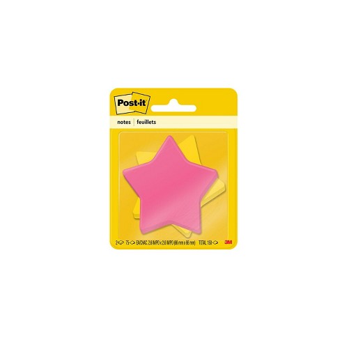 Post-it Heart Shaped Super Sticky Notes, 3 X 3 Inches, Assorted Colors, Pad  Of 75 Sheets, Pack Of 2 : Target