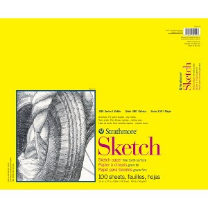 Strathmore 300 Series Sketch Pad, Glue Binding, 100 Sheets, 14x17 inch - 1 of 4