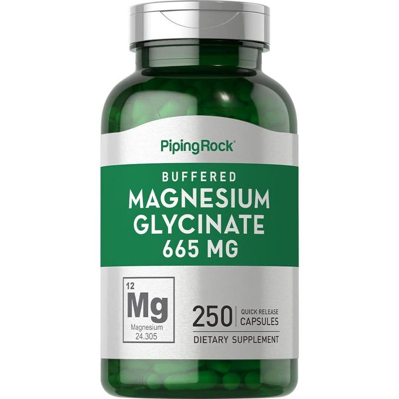 Piping Rock Magnesium Glycinate 665 mg | 250 Capsules, 1 of 4