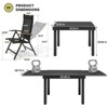 Crestlive Products Modern Aluminum Outdoor Dining sets Expandable Patio Dining Table with Floding chairs for 4-10 People Outside - 3 of 4