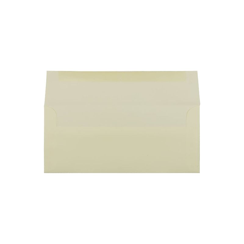 JAM Paper #10 Business Strathmore Envelopes 4.125 x 9.5 Ivory Wove 25/Pack 191165, 2 of 5