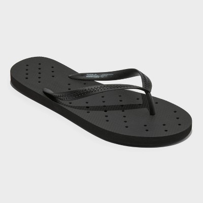 Shower Flip Flops Black - Room Essentials™